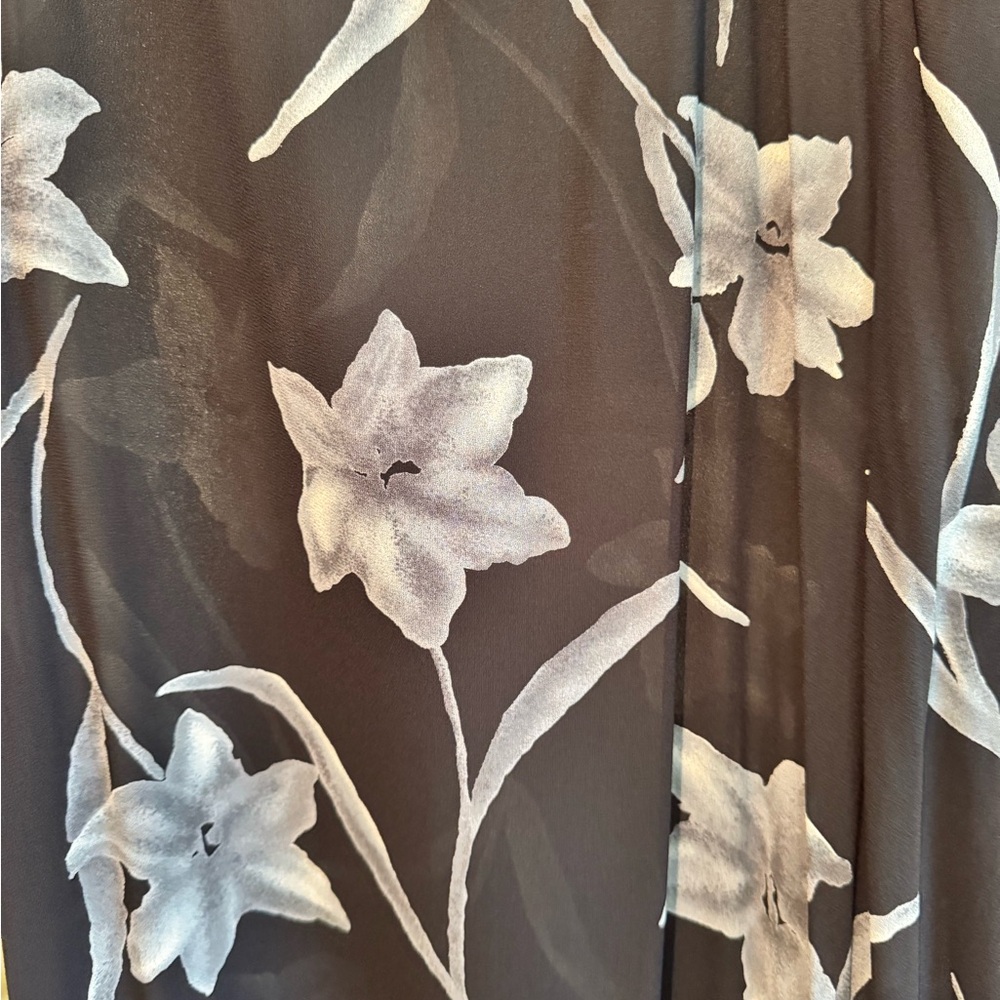 Jones New York Black and White Floral Skirt